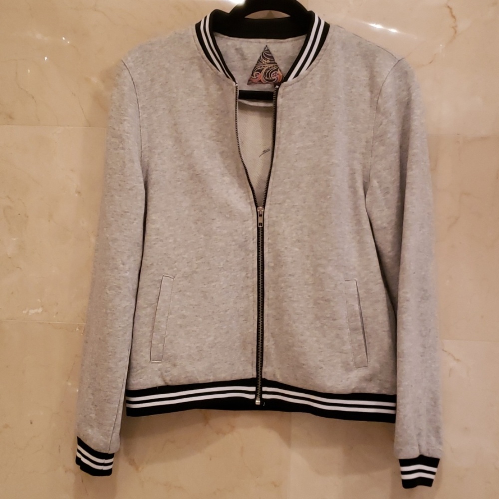 BRAND NEW GIRLS ASOS SIGNATURE GREY BOMBER JACKET